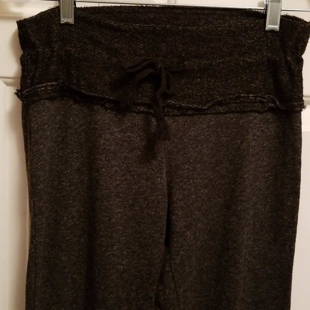 Women's T-Party Black Terry Lounge Yoga Pants